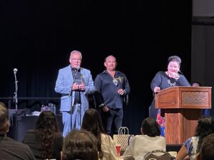 Nelson Bird receives his award for "Lifetime Journey."