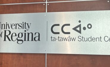 University of Regina ta-tawâw Student Centre sign